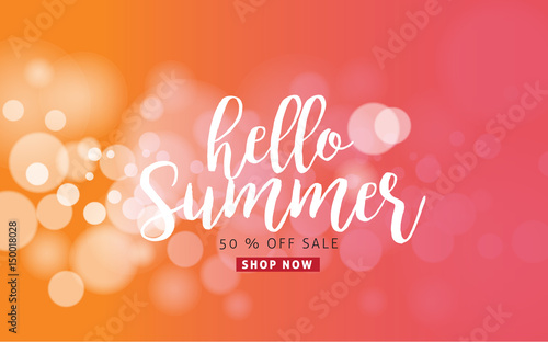 Summer sale background layout.voucher discount.Vector illustration template.