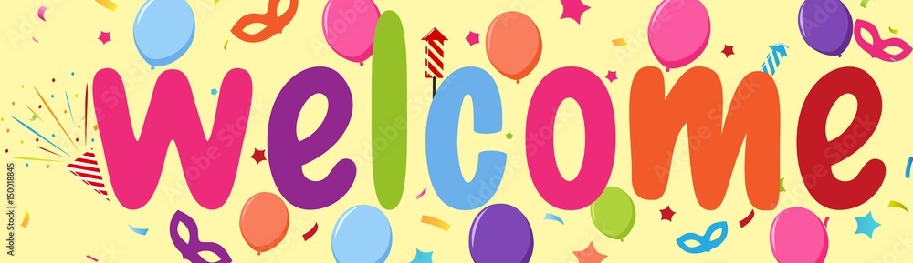 Welcome sign banner Welcome sign banner