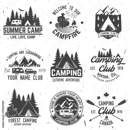 Camping extreme adventure . Vector illustration.