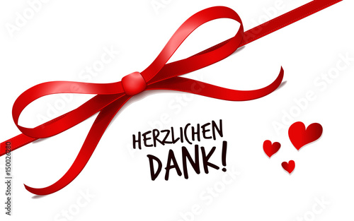 Rote Schleife Herzlichen Dank