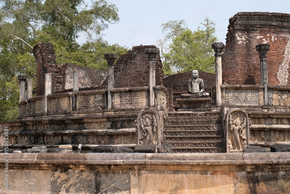 Ruins of the Buddhist Temple of Vatadage in Polonnaruwa. Ruins of the Buddhist Temple of Vatadage in Polonnaruwa.