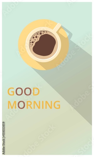 Kaffee Icon - Plakat mit Textfreiraum