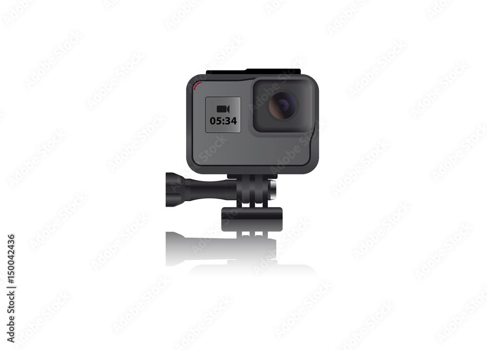 Realistic action camera. Vector illustration. Realistic action camera. Vector illustration.
