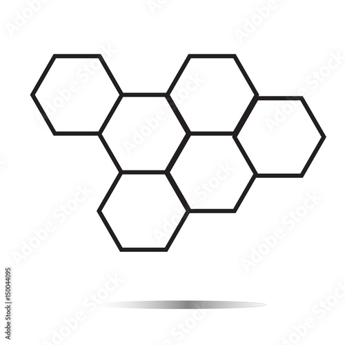 honeycomb honey icon on white background. honeycomb honey sign.