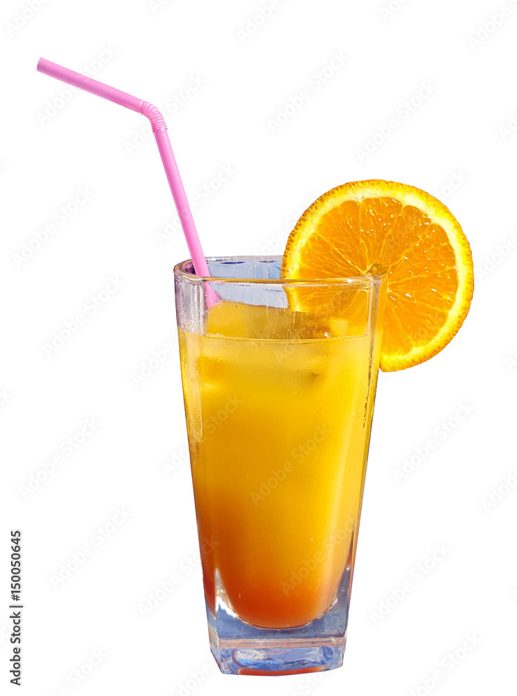 Glass of orange juice with fruit Glass of orange juice with fruit