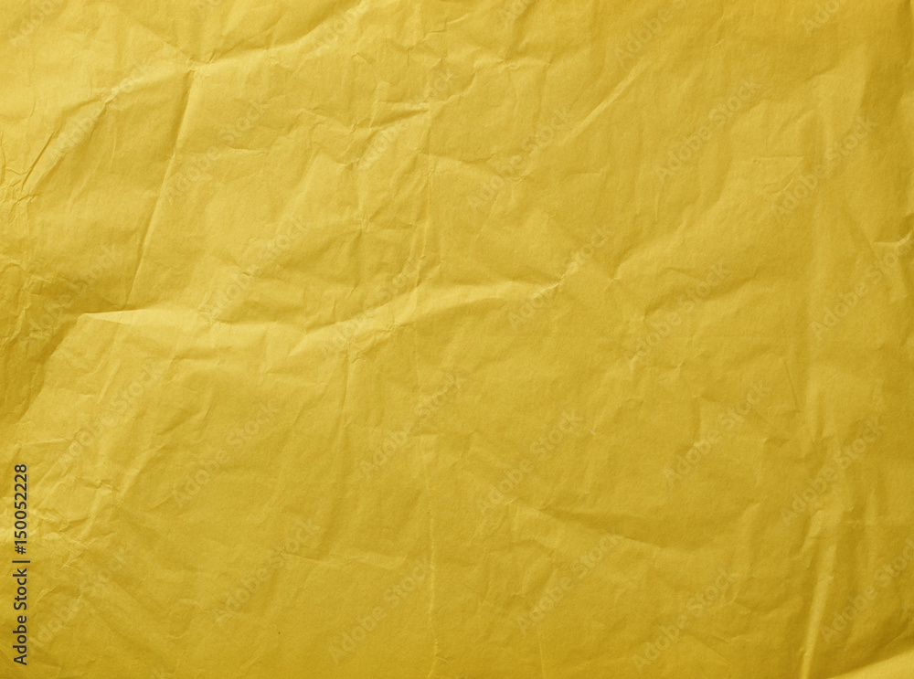 Gelbes zerknittertes Papier Gelbes zerknittertes Papier