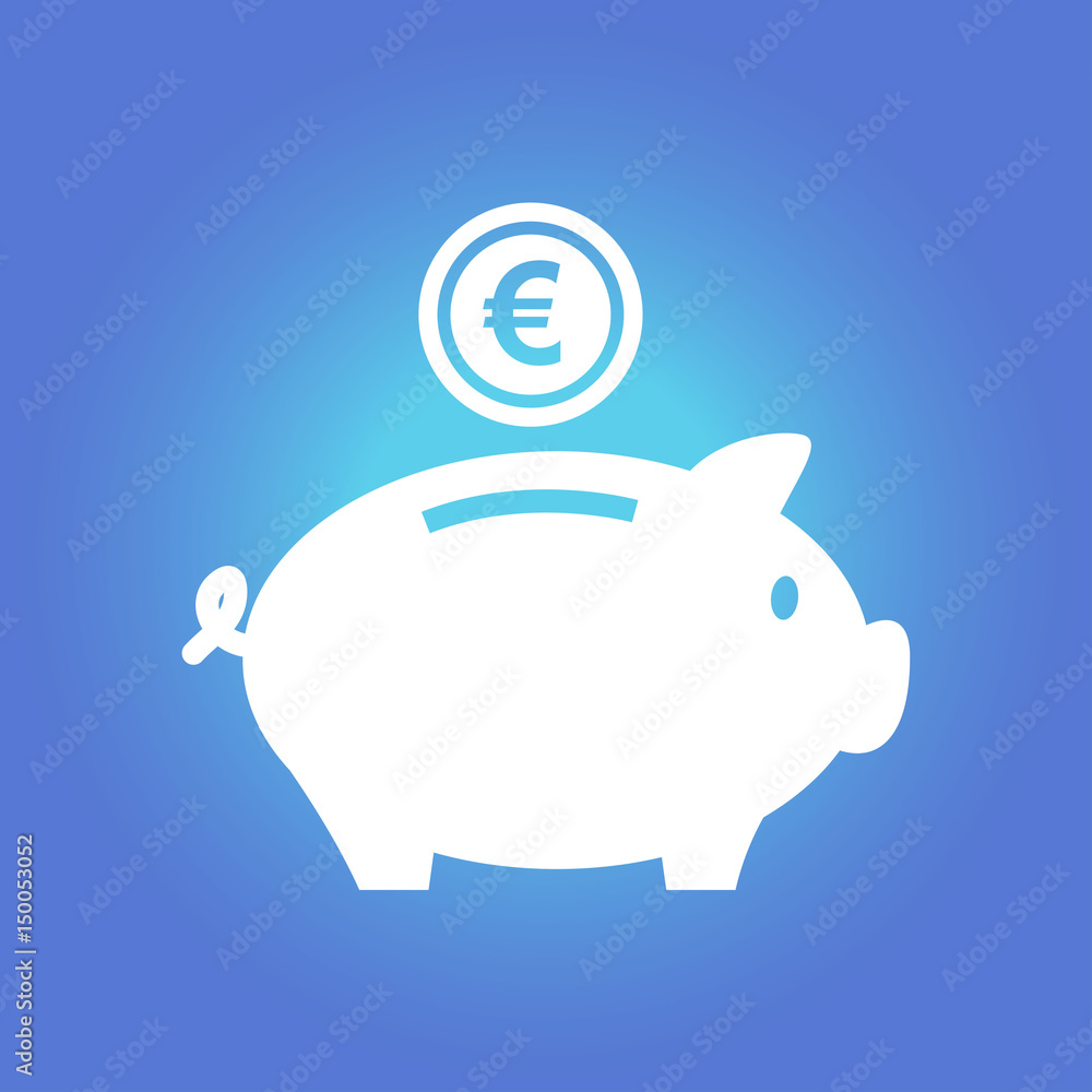 Piggy bank icon. Pictograph of moneybox. Flat design. Piggy bank icon. Pictograph of moneybox. Flat design.