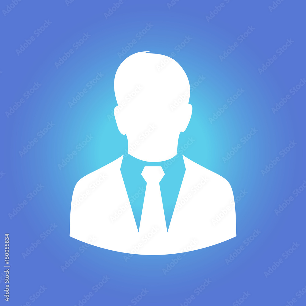 User icon of man in business suit. Flat design style. User icon of man in business suit. Flat design style.