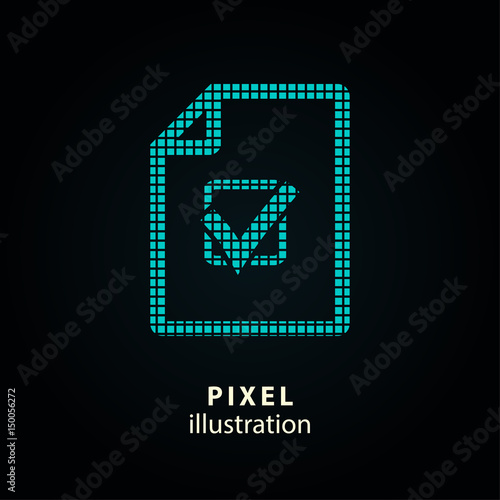 Checklist - pixel illustration.