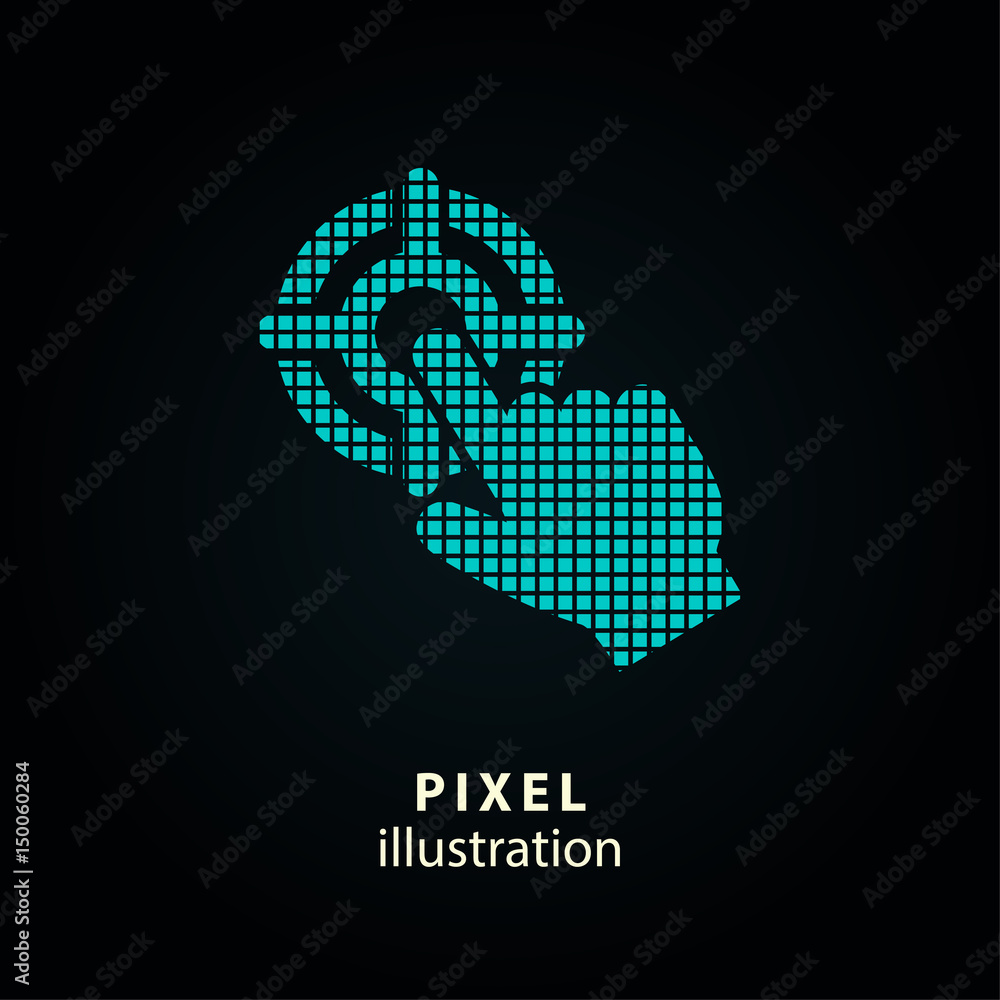 Obraz premium Target - pixel illustration.