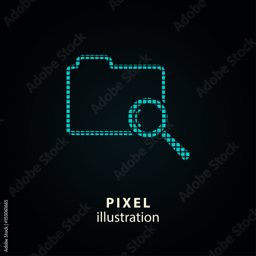 Search - pixel illustration.