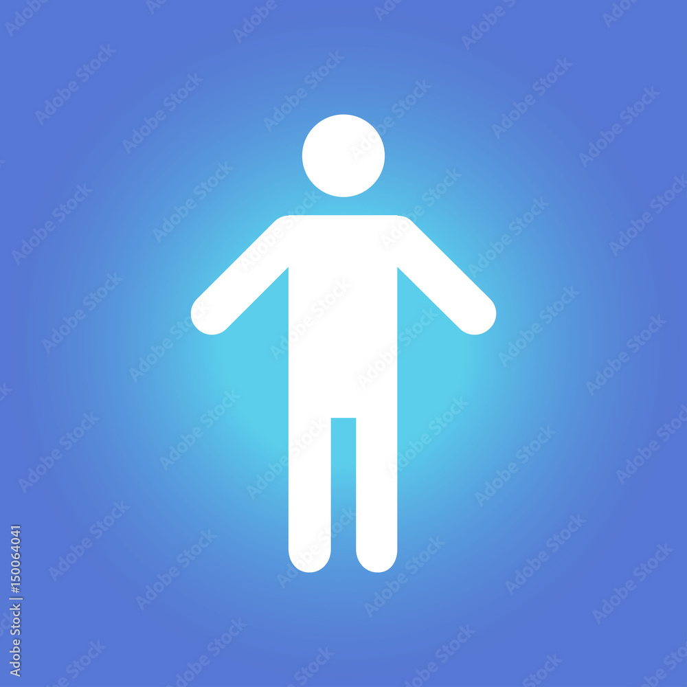 Human male sign icon. Male toilet. Flat style. A gender symbol is a pictogram used to represent either biological sex. Human male sign icon. Male toilet. Flat style. A gender symbol is a pictogram used to represent either biological sex.