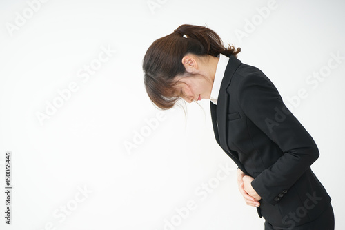 Obraz na płótnie A bowing business person