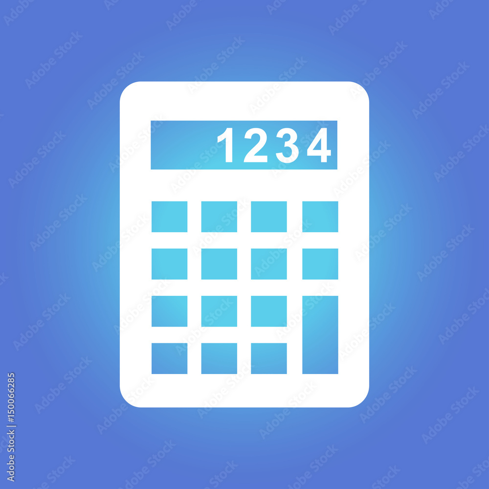 Calculator icon. Calculate the cost price. Flat design style. Calculator icon. Calculate the cost price. Flat design style.