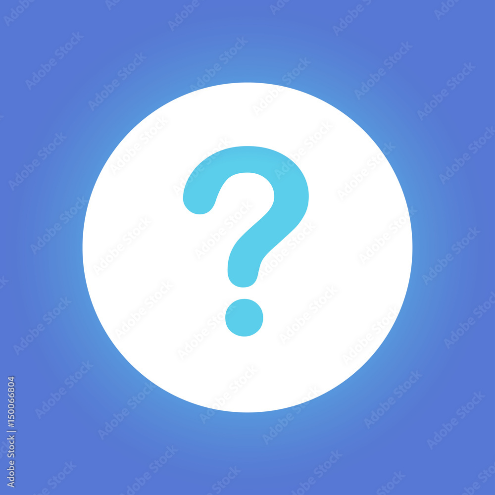 Question mark sign icon. Help symbol. FAQ sign. Flat design style. Question mark sign icon. Help symbol. FAQ sign. Flat design style.