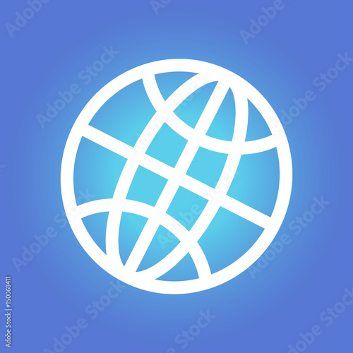 Globe icon. Flat design style Earth vector icons.