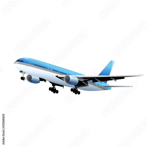 airplane isolated on white photo