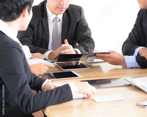 Concept Table Business Meeting,Close up table documents on workplace