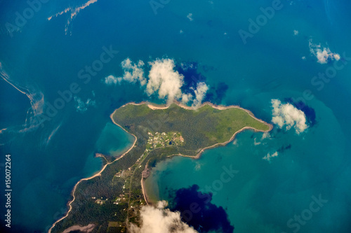 Bird's eye view of the Whitsunday Islands