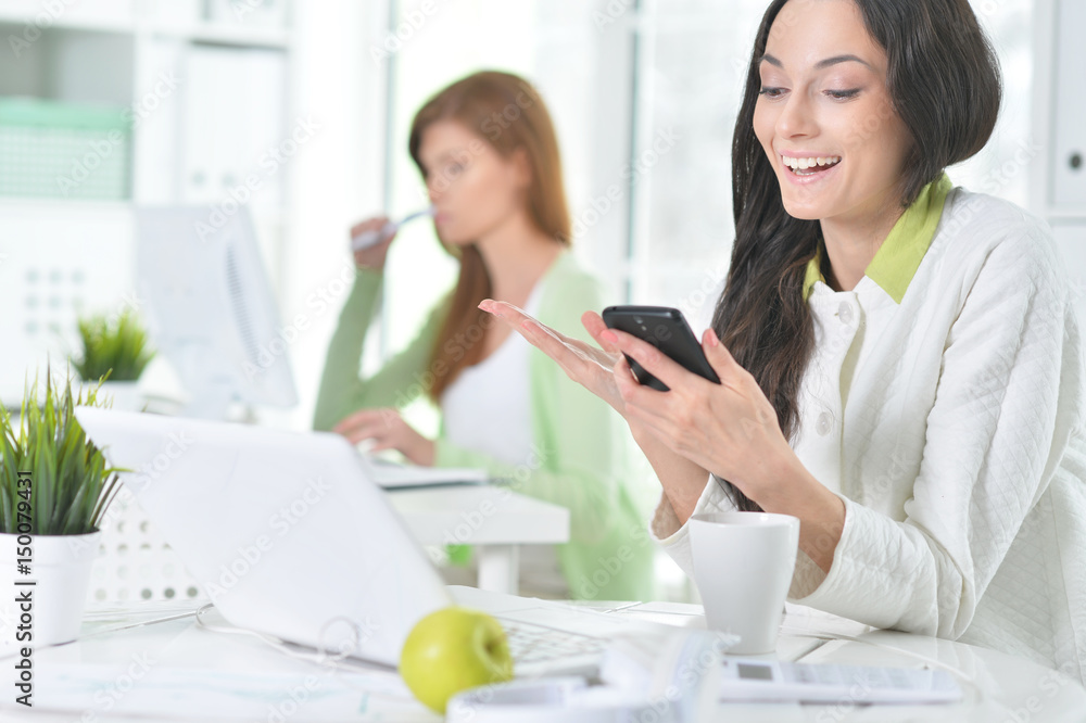 Portrait of a nice business woman with a laptop Portrait of a nice business woman with a laptop