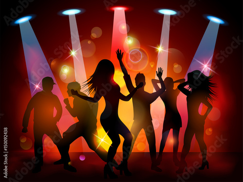 Party people in club