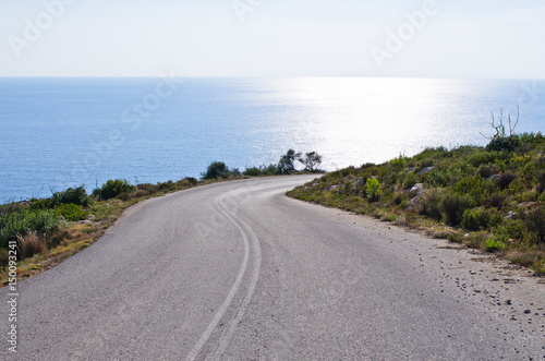 Fototapeta Naklejka Na Ścianę i Meble -  Road on Zakynthos island, Greece