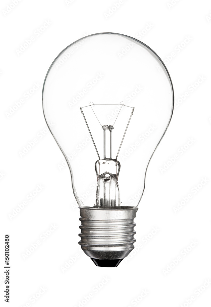 Electric lightbulb isolated on white background ,clipping path Electric lightbulb isolated on white background ,clipping path