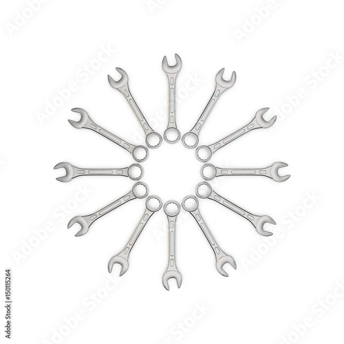 Circle of Wrench. Isolated ...
