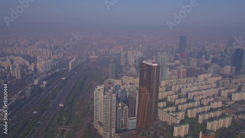 Wallpaper Mural Aerial Korea Seoul April 2017 Yeouido Hazy Sunny Day Torontodigital.ca