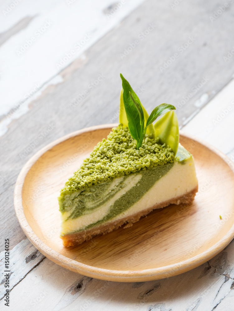 Matcha cake, Dessert from green tea