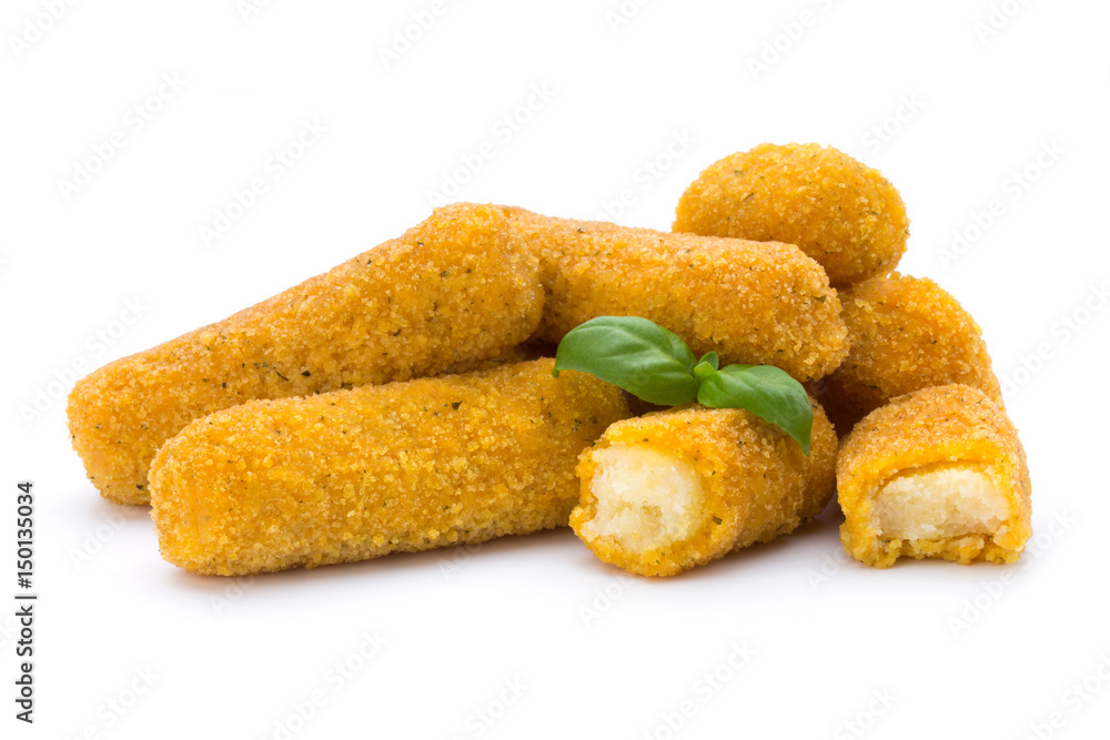 Fish fingers on the white background. Fish fingers on the white background.