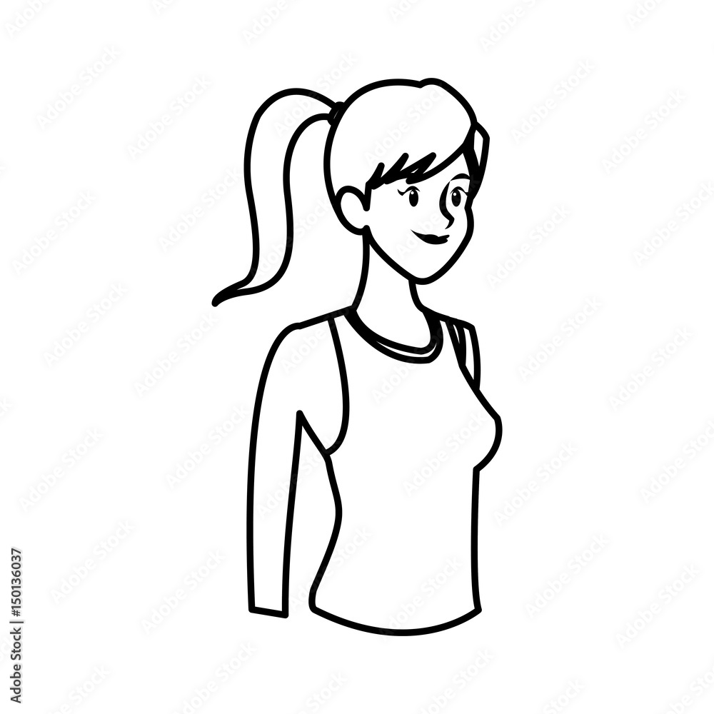 sport girl athletic fitness image vector illustration sport girl athletic fitness image vector illustration