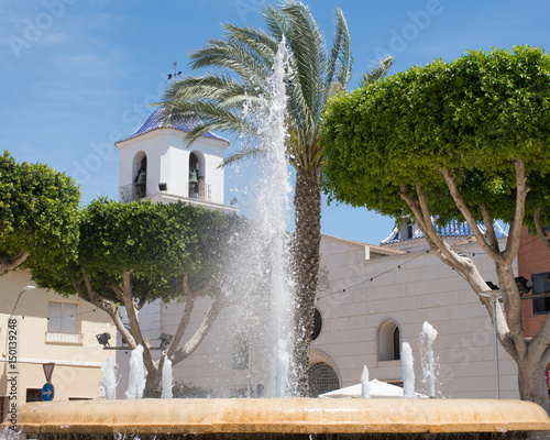 Fountain in the city of San Fulgencio, Spain