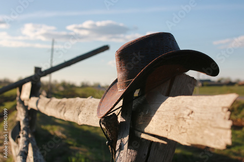 Foto cowboy hat fence