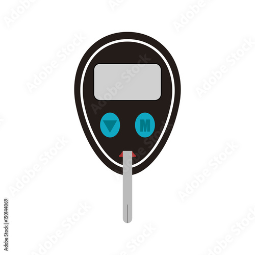 glucometer healthcare icon image vector illustration design 
