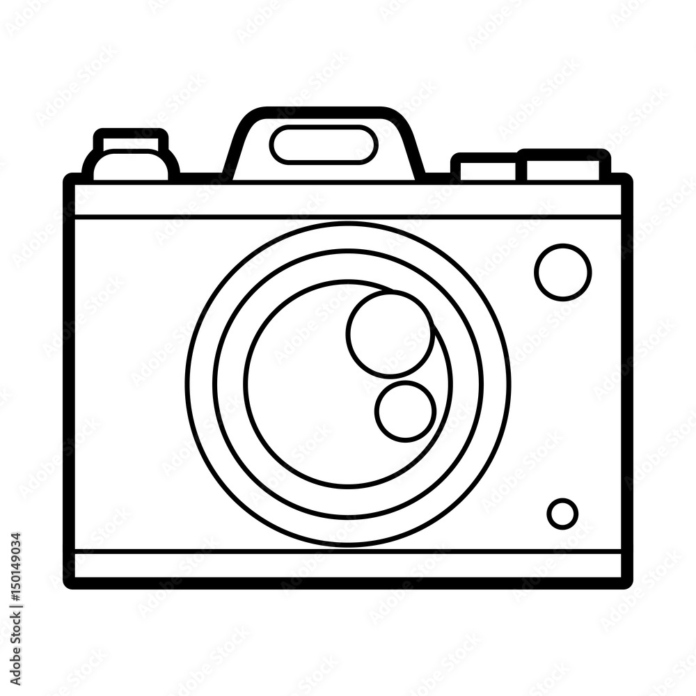 photographic camera icon image vector illustration design black line photographic camera icon image vector illustration design black line