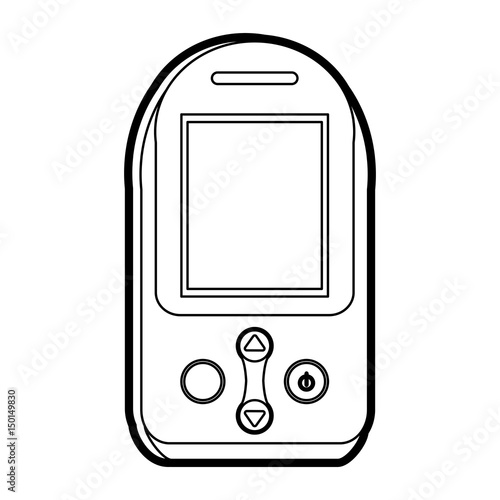 glucometer healthcare icon image vector illustration design  black line