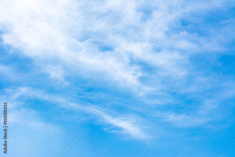 bright blue sky with cloud