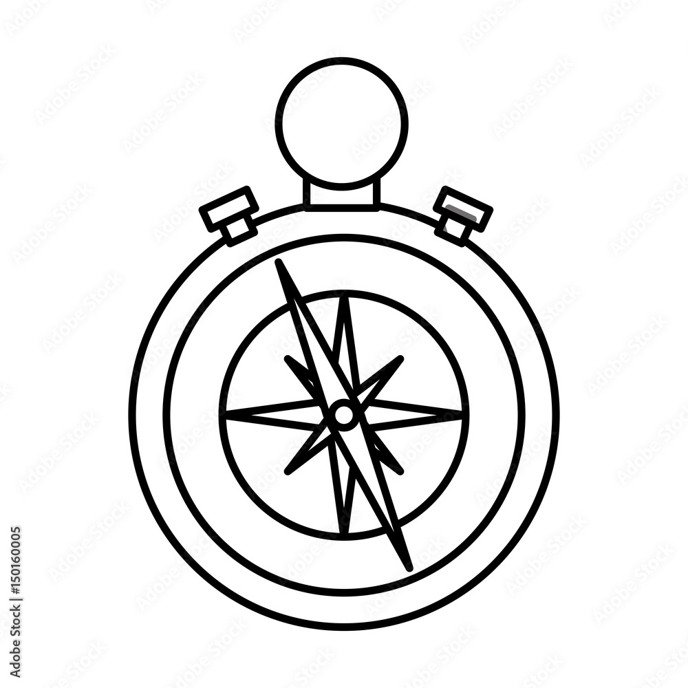 Compass navigation tool icon vector illustration graphic design