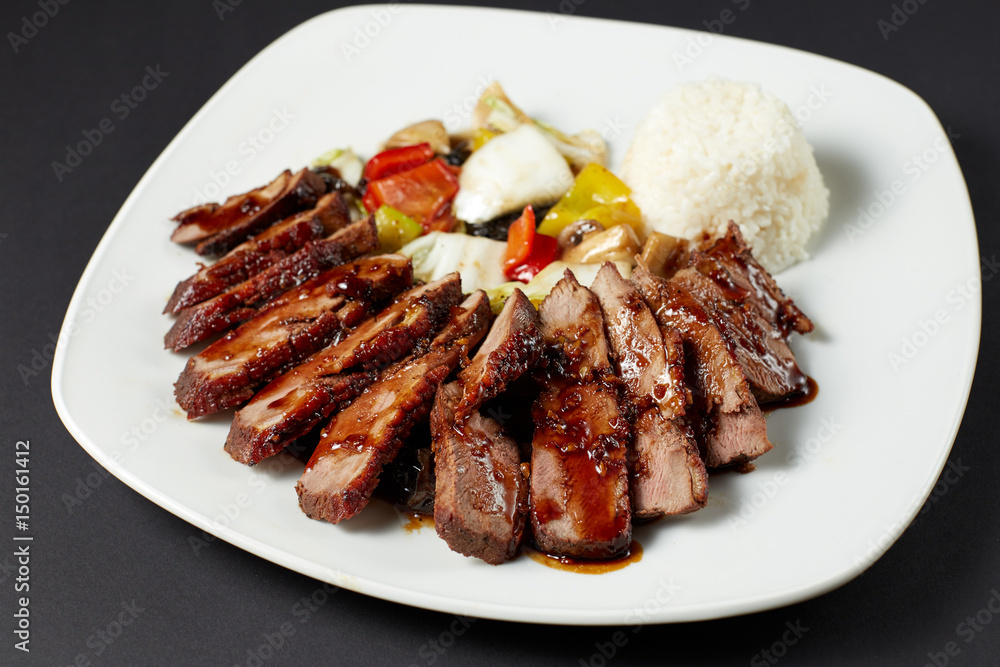 Chinese Duck With Vegetables. Asian food. Asian cuisine.