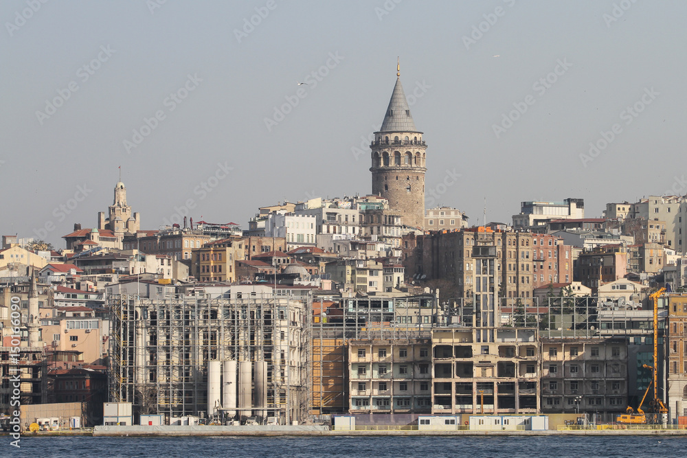 Obraz premium Karakoy and Galata Tower in Istanbul City