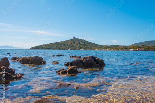 The seaside near the Neptune Grotto cave (Grotta di Nettuno) in Alghero, Sardinia  photo