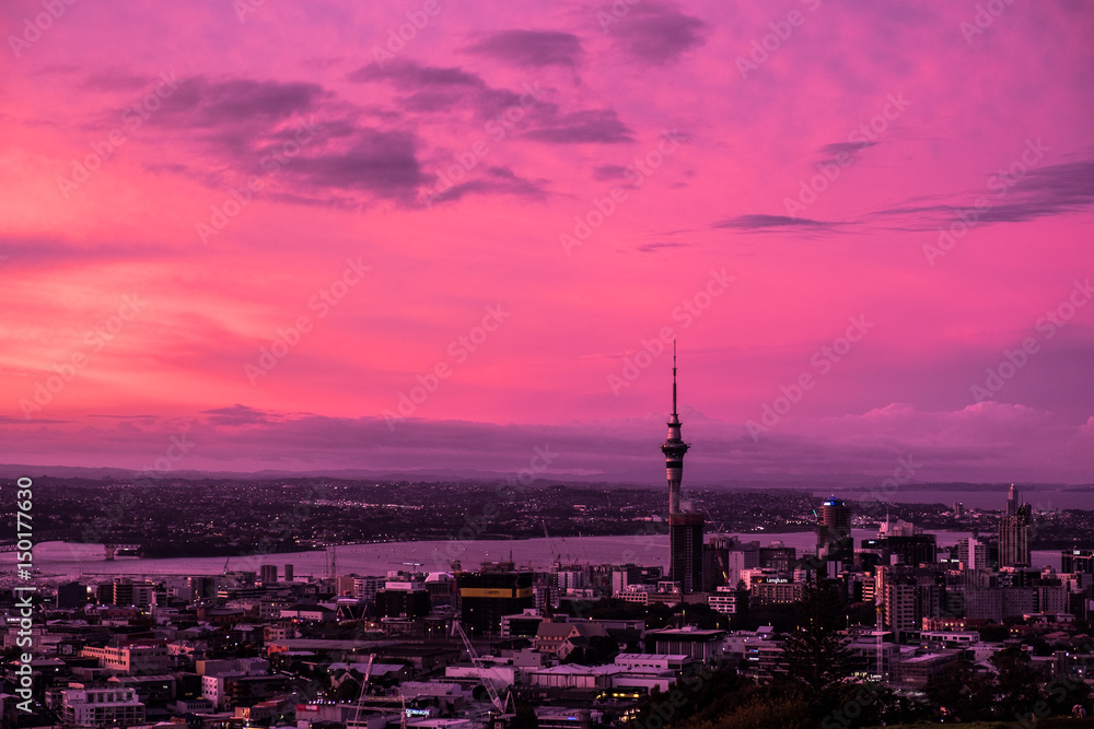 Fototapeta premium city on twilight sky