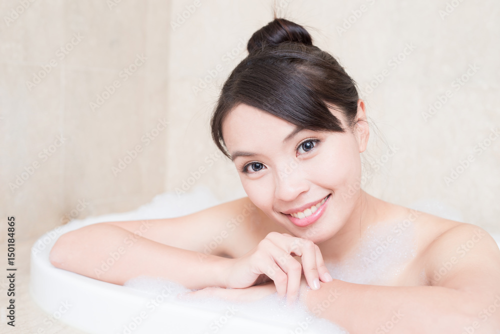 woman take the bath woman take the bath