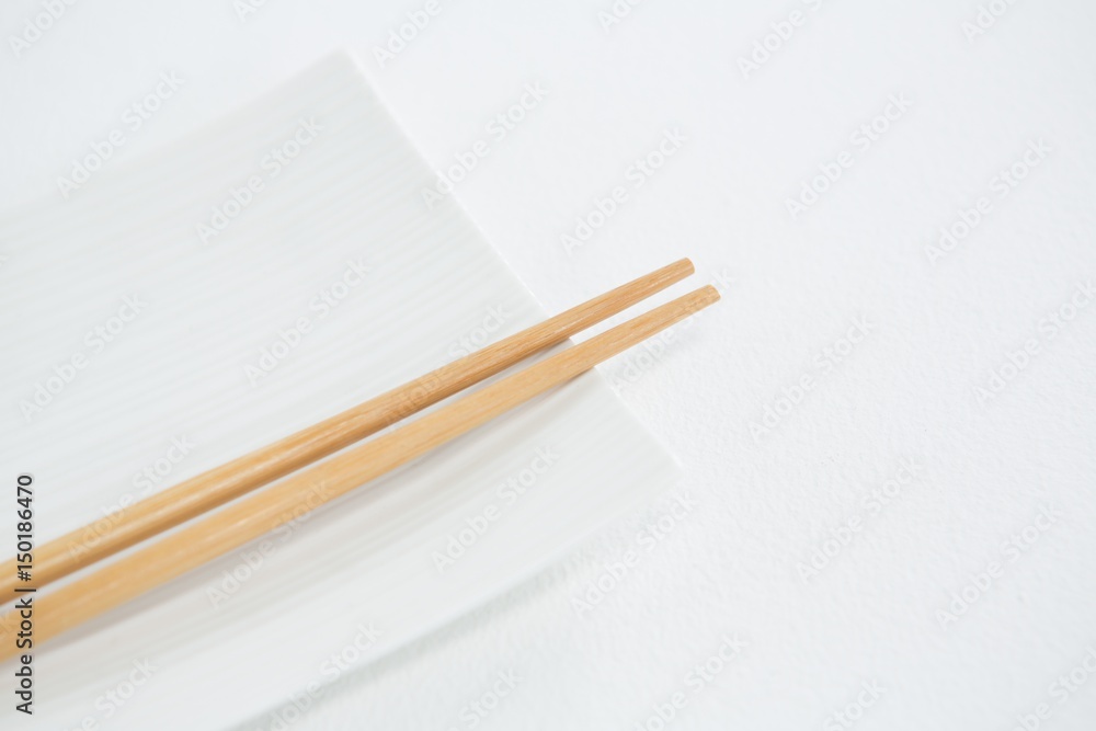 Chopstick with empty plate Chopstick with empty plate