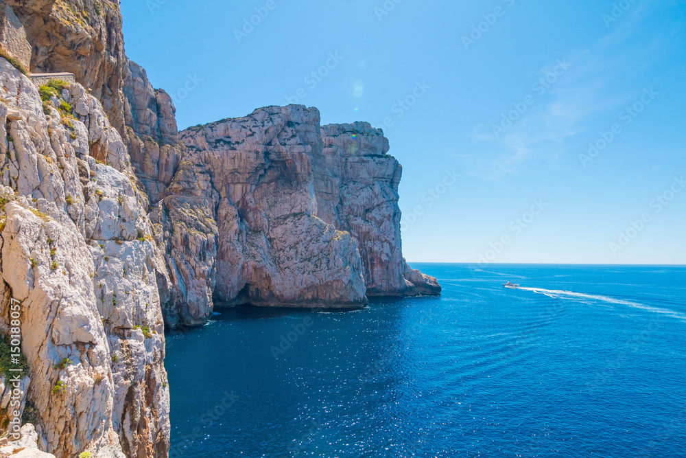 Amazing coast in the sun, Sardinia, Italy