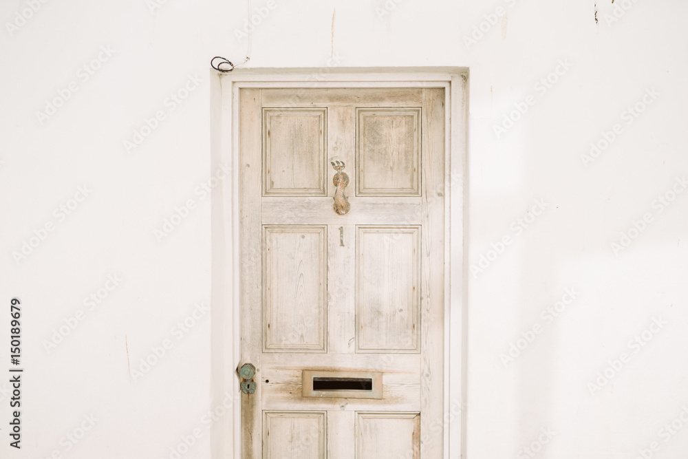 White old english door