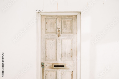 White old english door