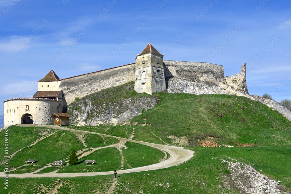 Medieval fortress ,citadel, in Rasnov, Brasov, Transylvania, Romania