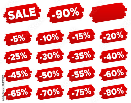 Discount Price Tags - Discount Label Set.